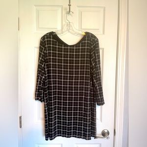 Comfy J. Jill shirt, black-and-white checked, size XL